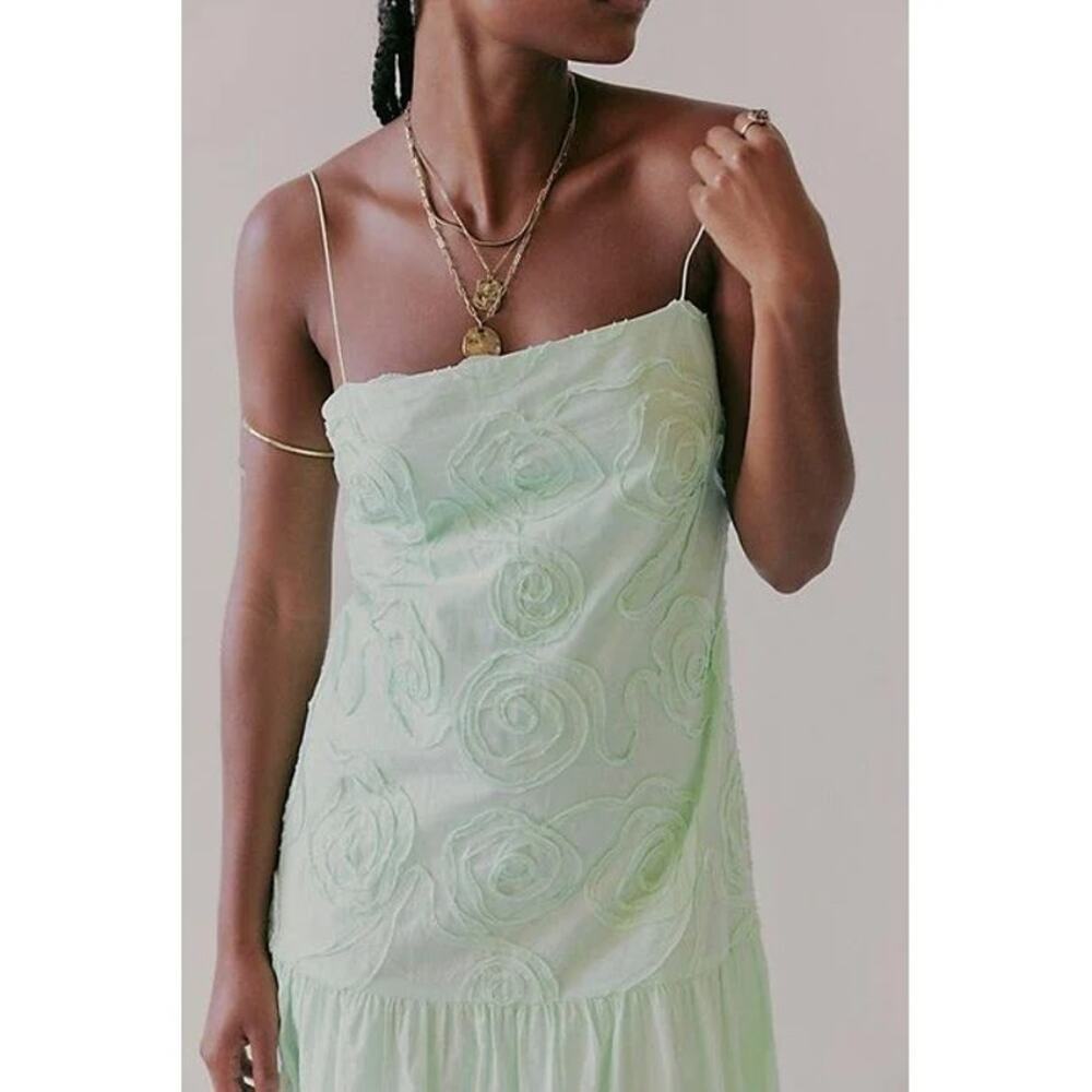 Bec & Bridge Haze Textured Floral Maxi Dress Mint Green Women's Size US 2 NWT - Picture 2 of 14